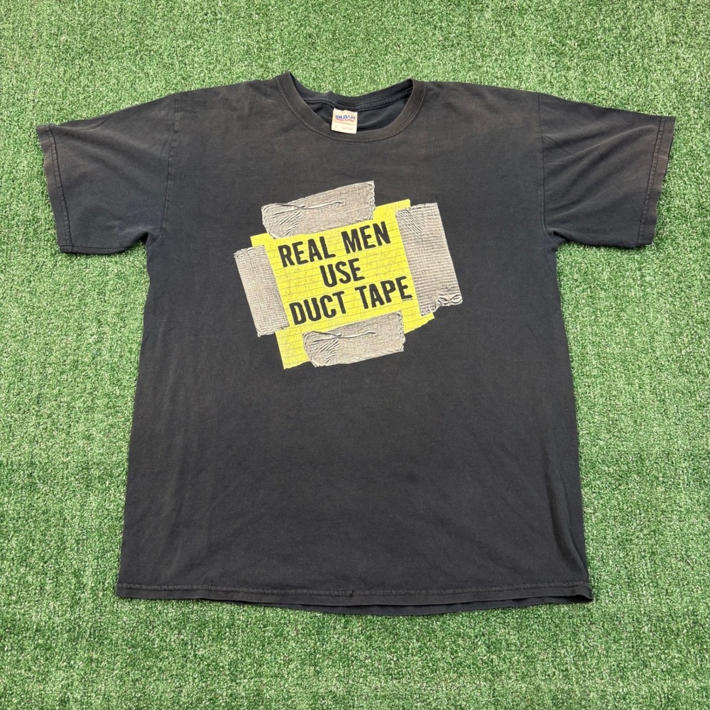 Vintage Humor Graphic Real Men Use Duct Tape T-shirt